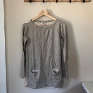 Loft sweater with sheer back